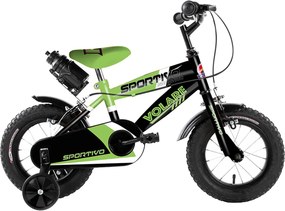 Bicicletta per Bambini 14" Stabilizzatori e Freni Caliper Verde...