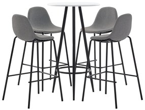 Set Da Bar 5 Pz İn Tessuto Grigio Talpa /