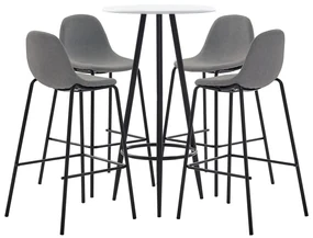 Set Da Bar 5 Pz İn Tessuto Grigio Talpa /