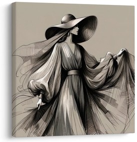 Quadro su tela – Donna in abito fluente