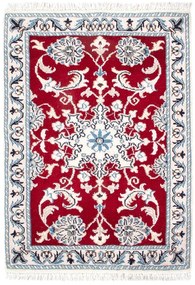 Nain Tappeto persiano 90 x 60 Rosso (Iran) Annodato A Mano