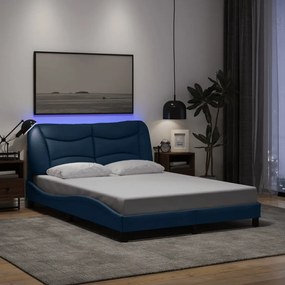 Giroletto Con Led Senza Materasso Blu 120x200 Cm İn Tessuto /