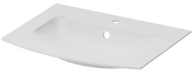 Lavabo integrale rettangolare Soho L 62 x H 10 x P 49 cm in resina bianco opaco