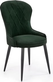 Sedia K366 verde velluto
