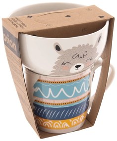 Set di tazza e ciotola in porcellana 2 pezzi 350 ml - Orion