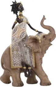 Masai Tribal Con Elefante Cm 22,5X12X32,5