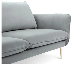 Divano in velluto grigio chiaro, 160 cm Florence - Cosmopolitan Design