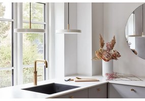 Apparecchio a sospensione dimmerabile LED crema con paralume in metallo ø 31 cm Asteria Plus Mini - UMAGE