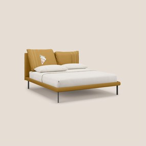 Giselle letto moderno con cuscini testata regolabili con tasche in microfibra impermeabile T11 giallo