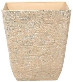 Vaso quadrato per interno ed esterno beige 49x49x53cm DELOS Beliani