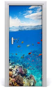 Adesivo per porta barriera corallina 75x205 cm