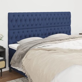 Testiera 4 Pz Blu 90 X 7 X 78/88 Cm İn Tessuto /