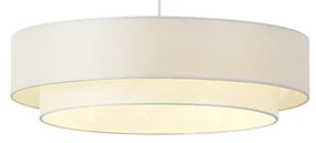 Lampada a sospensione moderna bianca 50cm 3 luci - Drum Duo
