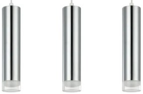 Lampadario a sospensione con filo ARMIN 3xGU10/10W/230V cromo lucido