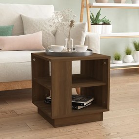 Tavolino da salotto rovere marrone 40x40x43cm legno multistrato