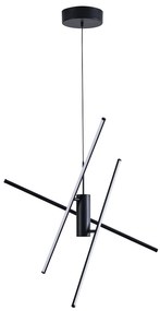 Lampadario A Sospensione Moderno Salitre Alluminio Nero 1 Luce Led 29W 4000Lm