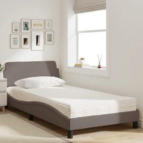 Letto con materasso tortora 100x200 cm in tessuto