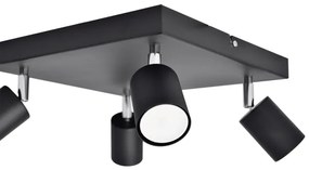 LED Luce Spot a LED TUNE 4xGU10/4,8W/230V nero