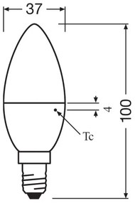 SET 3x Lampadina LED B38 E14/4,9W/230V 3000K - Osram
