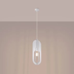 Sollux SL.1360 - Lampadario a sospensione con filo NICUS 1xE27/15W/230V bianco
