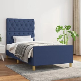 Giroletto Senza Materasso Blu 80x200 Cm İn Tessuto /