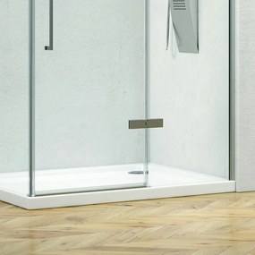 Kamalu - box doccia angolo 70x90 anta battente 70cm e laterale fisso 90cm kt5000