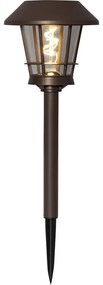 Apparecchio solare a LED per esterni di colore marrone, altezza 35 cm Fergus - Star Trading