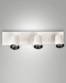 Modo  spot bianco 3 luci alluminio spazzolato orientabile  attacco ...