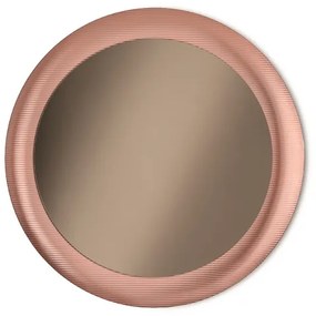 Specchio tondo ENEA con cornice cannettata Rame D160 cm