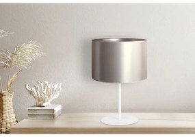 Duolla - Lampada da tavolo CANNES 1xE14/15W/230V diametro 20 cm argento/bianco
