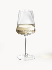 Set di 4 bicchieri da vino bianco fatti a mano con struttura millerighe Cami