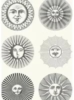 Cole & Son Carta da parati Soli - Black/ White