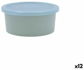 Porta Pranzo Rotondo con Coperchio Quid Inspira 470 ml Azzurro Plastica (12 Unità)