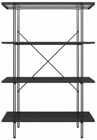 Libreria nera in rovere 79x117 cm Wainwright - Støraa