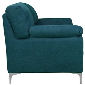 Divano in tessuto a 2 posti 146 cm braccioli imbottito GIADA Petrolio