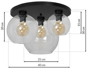 Plafoniera SOFIA 3xE27/60W/230V limpido