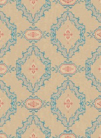 Mindthegap Carta da parati The Bar Tapestry - Taupe/ Blue/ Red