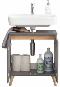 Mobile sospeso grigio sotto il lavabo 60x53 cm Set 357 - Pelipal