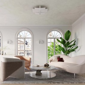 Plafoniera da soffitto in Acciaio e Vetro CELIA 3xE27 da interno