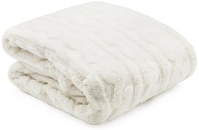 Plaid sherpa 130x160 cm bianco