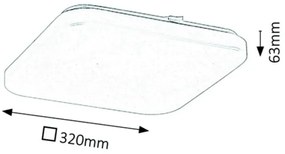 Rabalux 3344 - Plafoniera LED ROB LED/32W/230V