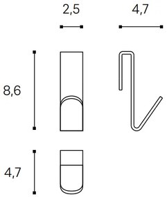 Appendino per vetro box doccia cromo Architect 2350123 Cosmic