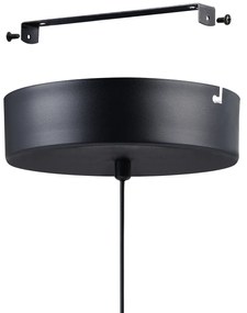 Lampadario A Sospensione Moderno Salitre Alluminio Nero 1 Luce Led 29W 4000Lm