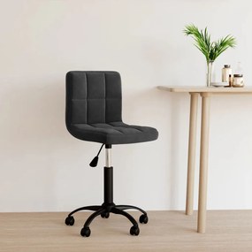 Sedia Girevole Da Ufficio Nera İn Velluto /
