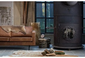 Divano marrone con rivestimento in finta pelle 190 cm Rodeo – WOOOD