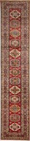 Kazak Tappeto 80x400 Rosso (Pakistan) Annodato A Mano