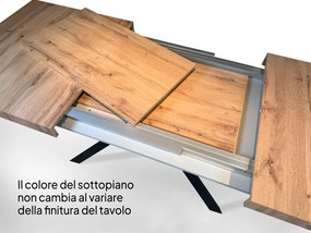 Tavolo Allungabile 200-304x90x77 cm Paxon Bianco Frassino Telaio Antracite...