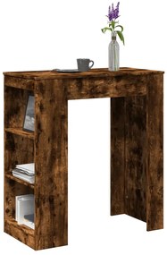 Tavolo Bar Con Rastrelliera Rovere 95x47x103,5 Cm Multistrato /