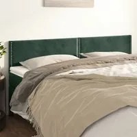 Testiere 2 pz Verde Scuro 100x5x78/88 cm in Velluto cod mxl 49111