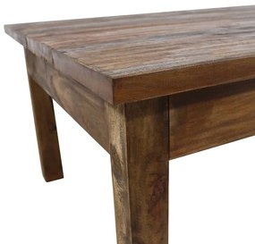 Tavolino da caffè in legno massello di recupero 98x73x45 cm